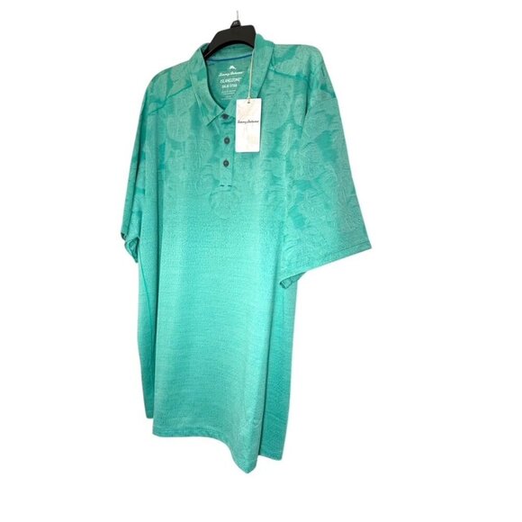 Tommy Bahama Mens Green Big Tall Palm Coast Short Sleeve Polo Shirt Sz 2XL New - Picture 5 of 9